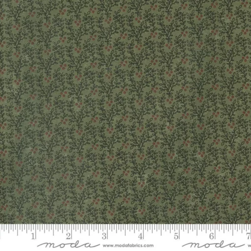 Moda Fabrics - Daisy Lane by Kansas Troubles - Berries - Leaf - Green Multi - 9664 15