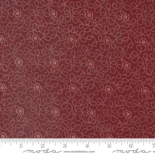 Moda Fabrics - Daisy Lane by Kansas Troubles - Petal Path - Carnation - Red Multi - 9662 13