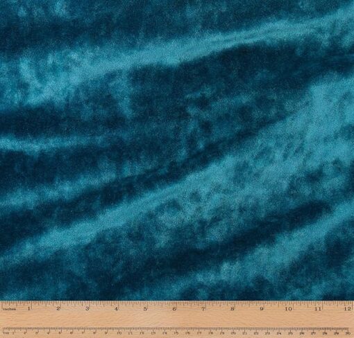 Telio Fabrics - Dressmaking - Velour Plush Deluxe - Stretch - Teal - Blue - 44713 7