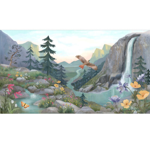 Clothworks - Serenity by Kendra Binney - Scenic Panel - Multi - Digital - 4312 55