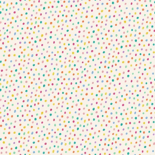 Makower - Hello Spring - Geometric - Spots - Cream Multi - 088 Q