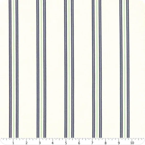 Moda Fabrics - Seaglass Summer by Sweetfire Road - Seaside Stripe - Geometic -Oyster - Cream Multi - 43184 11