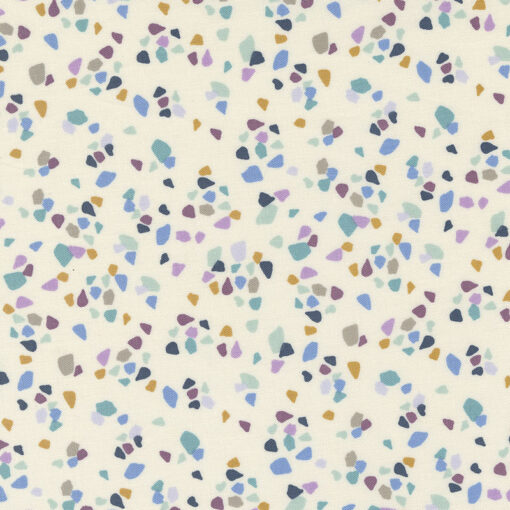 Moda Fabrics - Seaglass Summer by Sweetfire Road - Shimmering Seaglass - Geometric -Oyster - Cream Multi43185 11